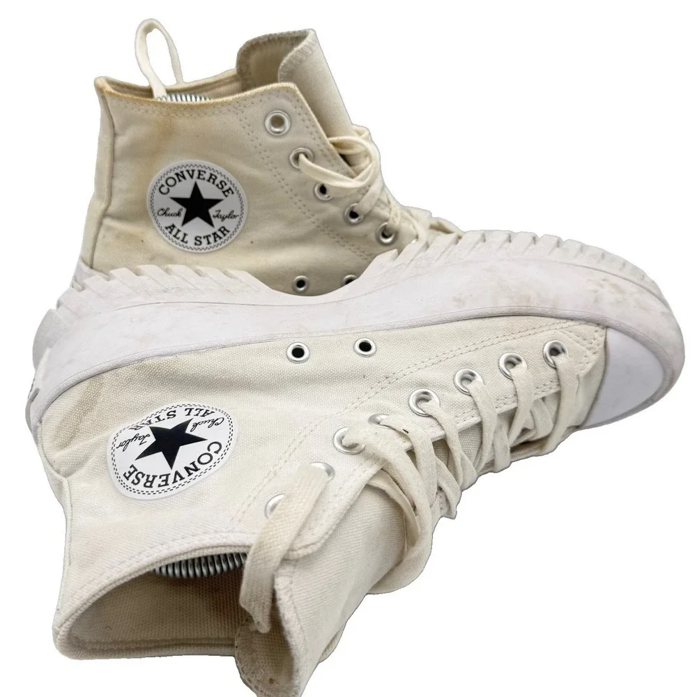 Converse Chuck Taylor All Star Lugged 2.0 High Top White Platform  Womens 9